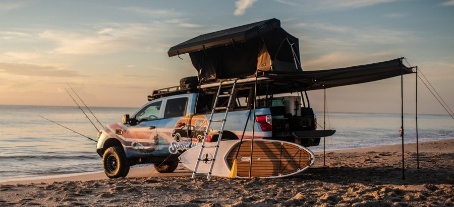 Nissan Titan Surfcamp is a beach house on wheels