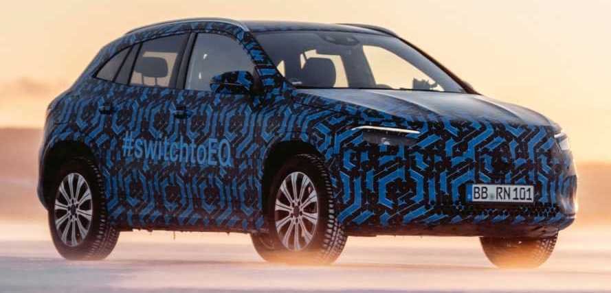 2021 Mercedes EQA Teased With Thinly Camouflaged Prototype