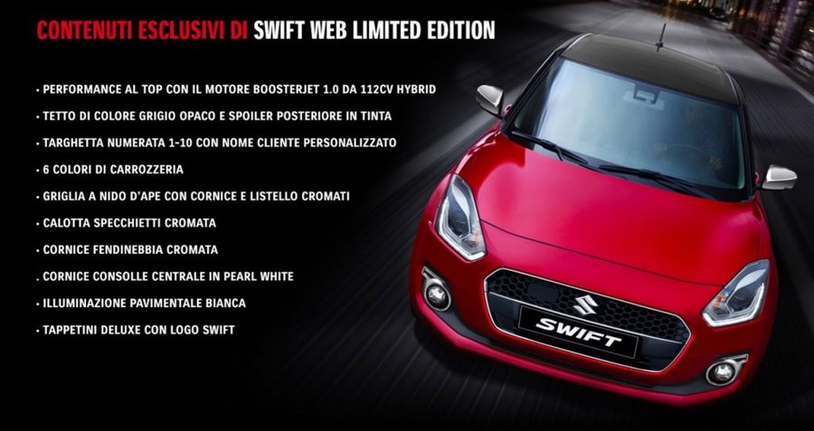 2017 Suzuki Swift Web Edition launched in Italy at EUR 16,900