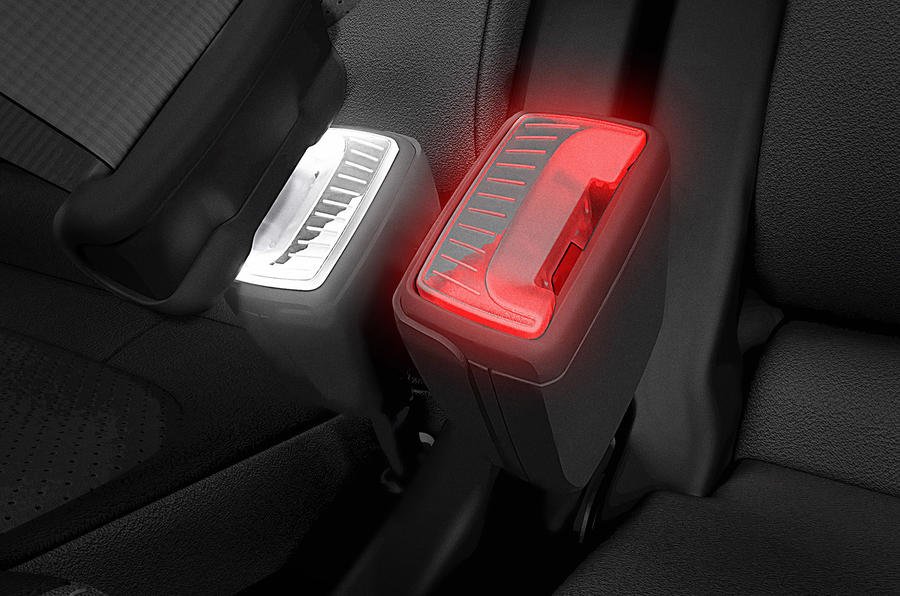 Skoda patents LED seatbelt buckle to improve usability at night