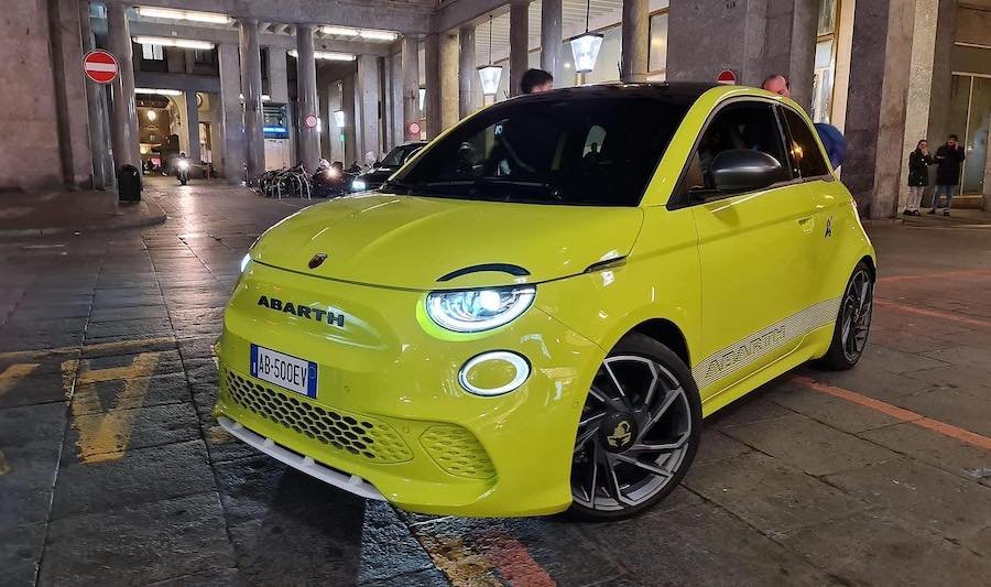 Electric Abarth Leaks Again, Sporty New Fiat 500e Plays Nice With a Stelvio QV