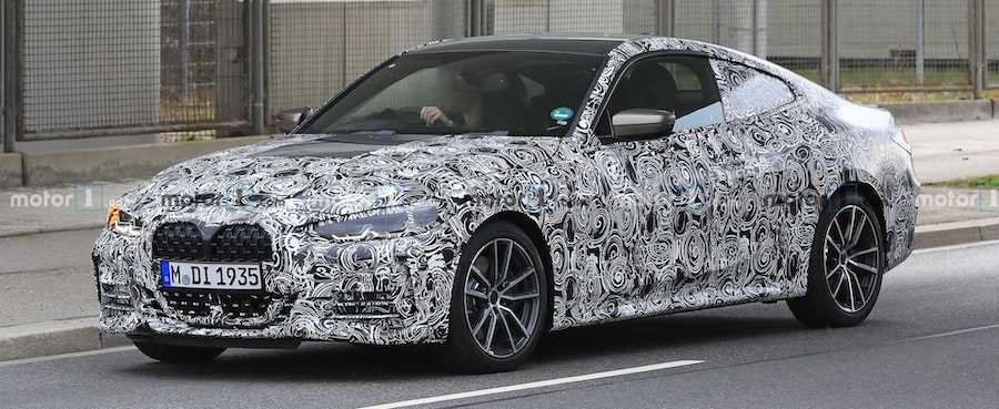 BMW's Mighty New Grille Spied With 4 Series Coupe Attached To It