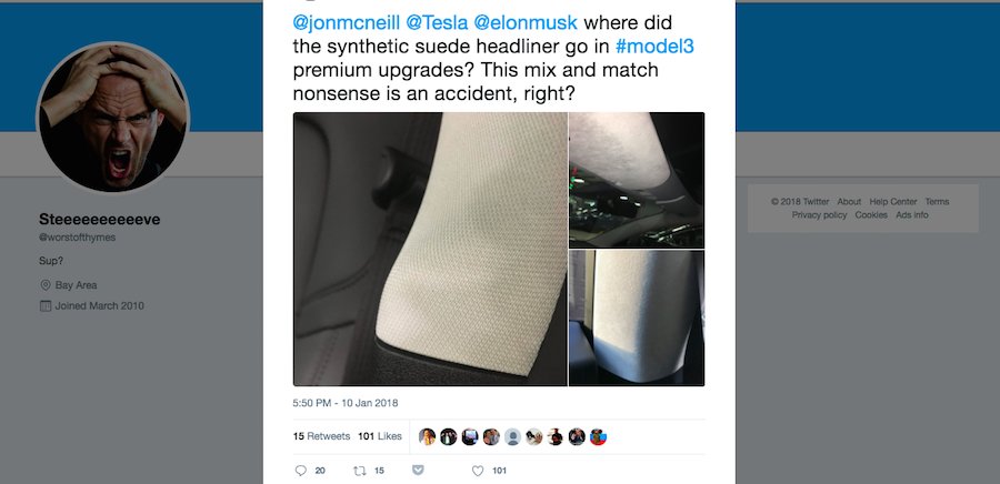 Model 3 owners accuse Tesla of bait-and-switch on premium interior materials