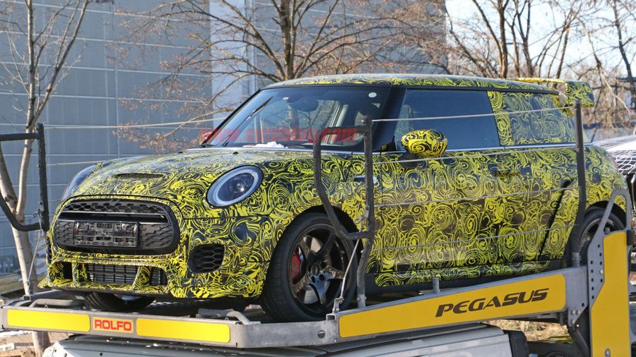 Mini John Cooper Works GP spied with wide body, big wing