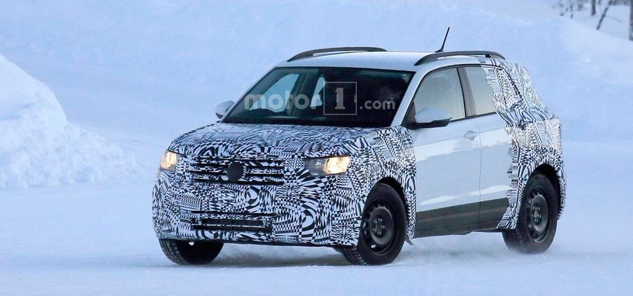 VW T-Cross Compact CUV Spied Looking Cold In Snowy Landscape