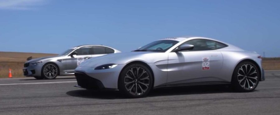 BMW M5 Competition Smokes Aston Martin Vantage In Drag Race