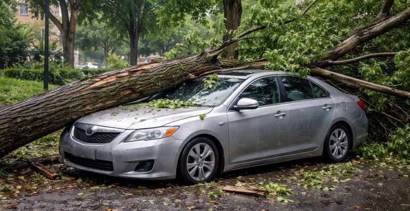 Estragos no carro por causa da tempestade: o seguro paga?